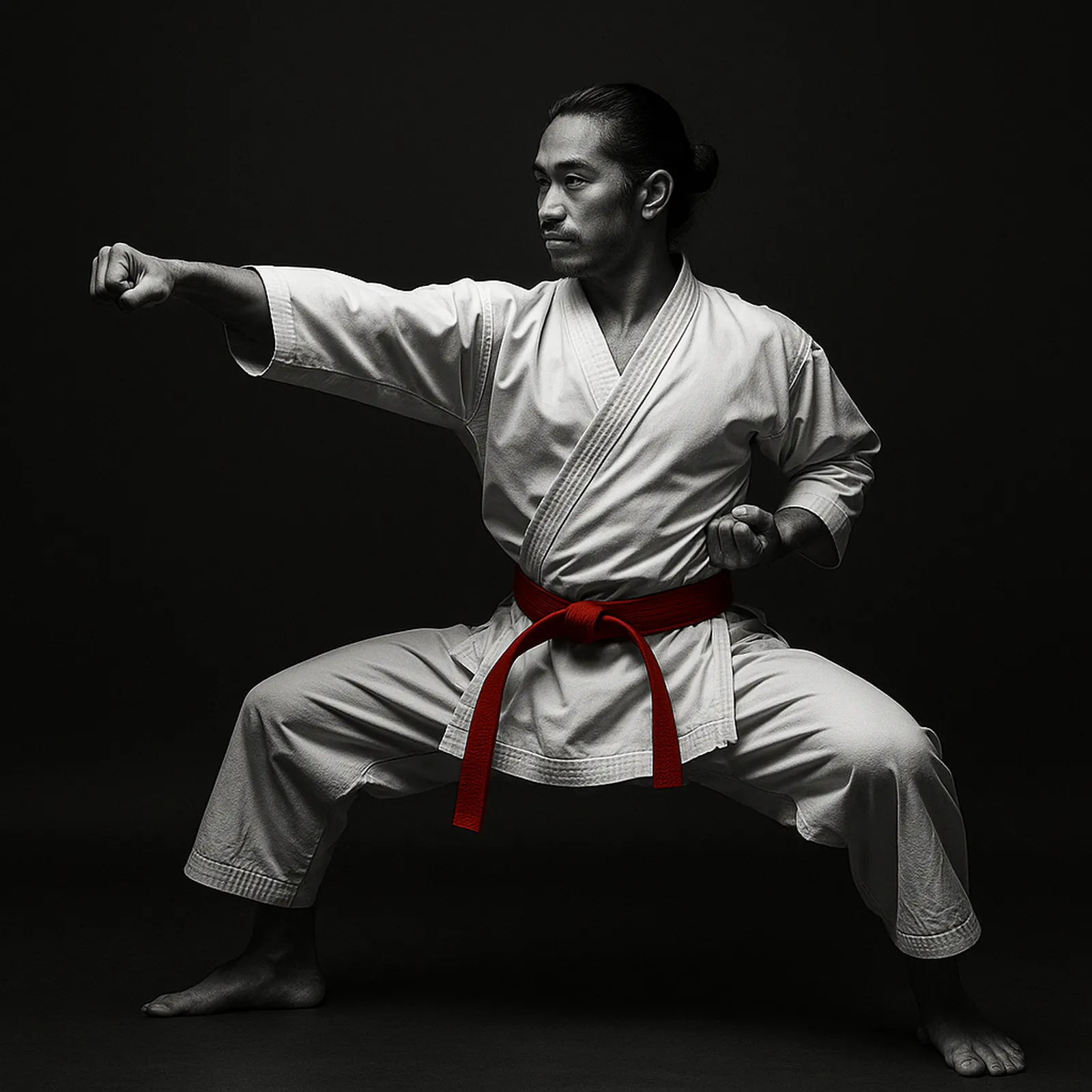 Power sequence showing controlled strike into balanced hold